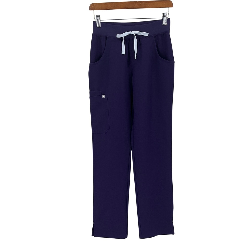 FIGS Scrub Pants Womens XXS Tall Purple Technical Collection Straight Leg
